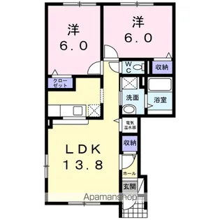 ルピナスⅡ【1階】の間取り